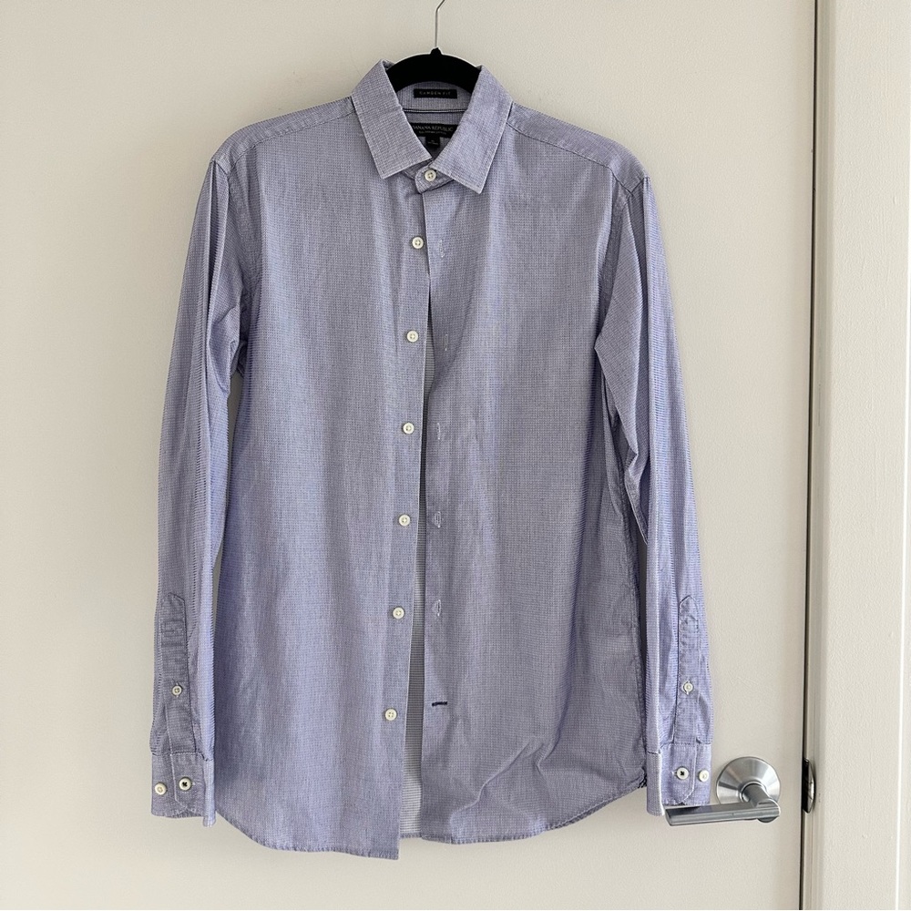 Banana Republic Mens Non-Iron Purple Dress Shirt (size S)